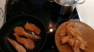 САЛАТ ОЛИВЬЕ. С ЖАРЕНОЙ КУРИЦЕЙ И СВЕЖИМ ГОРОШКОМ