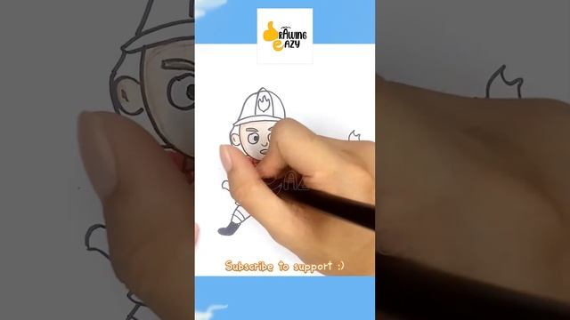 How to Draw a Fire Fighter | Easy Drawing Tutorial for Kids | Drawing Eazy