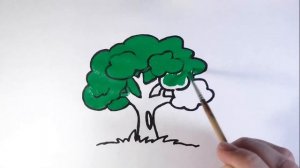 Как нарисовать ДЕРЕВО/Рисунок-раскраска для детей/How to draw a tree
