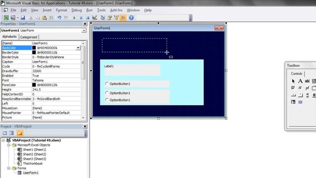Excel 2010 VBA Tutorial 49 - Userforms - Frames