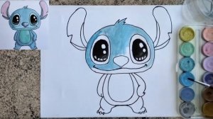 How to draw Stitch/Cómo dibujar Stitch/Как нарисовать Стича.