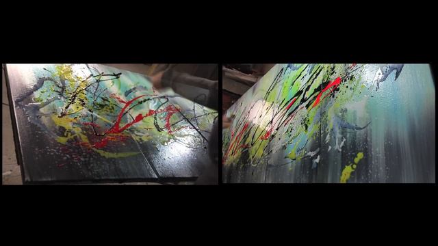 Abstract Art Speed Painting demo HD Video - Larkspur by John Beckley смотреть онлайн