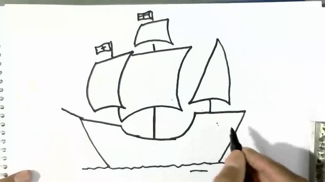 How to draw La Santa María,Ship of Christopher Columbus- in easy steps for beginners смотреть онлайн