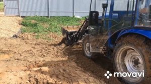 Культивация участка под газон(12),минитрактором  Донг Фенг -244