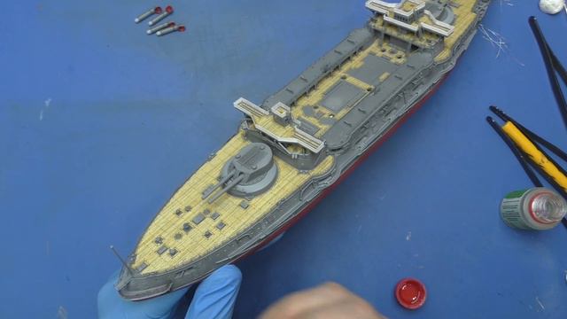 MIKASA 1/350. Сборка часть 7. building part 7. смотреть онлайн