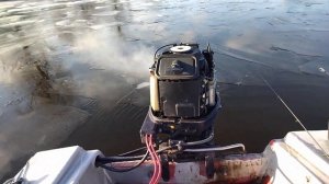 TOHATSU 25-30 efi. Запуск в мороз!