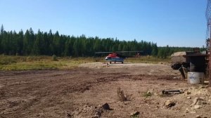 Ми-8 Взлет груженого вертолета