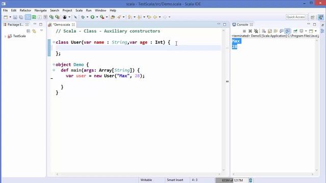 Scala Tutorial 27 - Auxiliary constructors