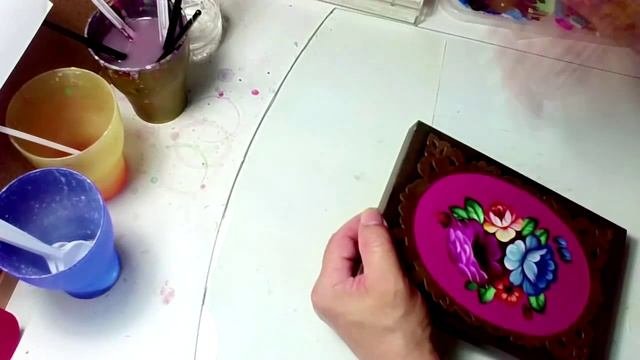 Painting Wooden Jewelry Box  (роспись шкатулки акрилом)