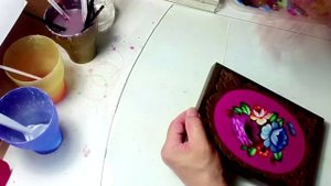 Painting wooden jewelry box (роспись шкатулки акрилом)