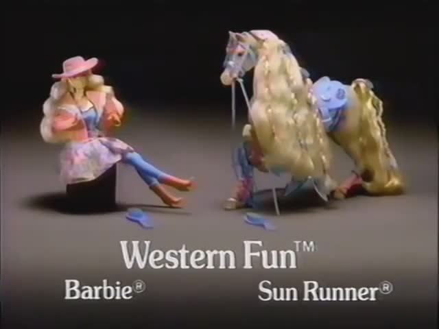 1990 Реклама куклы Барби Mattel Western Fun Barbie Sun Runner