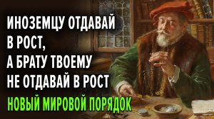 Иноземцу отдавай в рост, а брату твоему не отдавай в рост… Новый мировой порядок