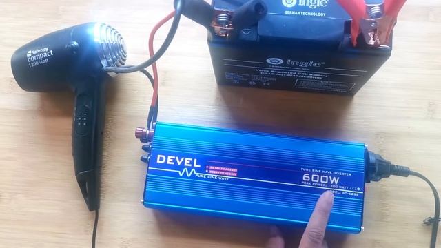 600w Inverter Review- Can it run a hairdryer?