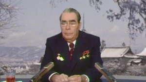 Выступление Брежнева на японском телевидении