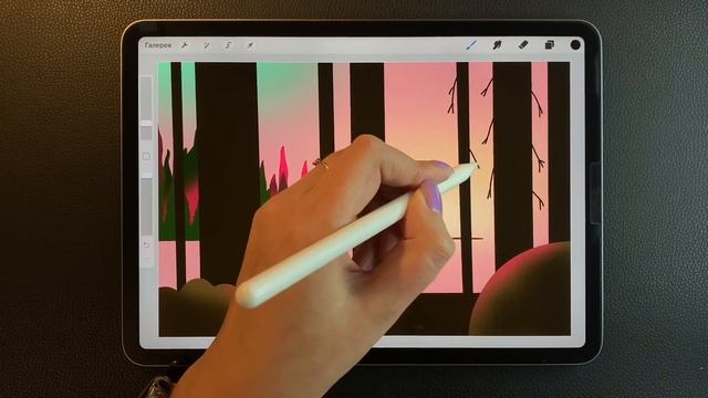 Как нарисовать закат на iPad ✦ How to draw a sunset on iPad смотреть онлайн
