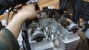 Yamaha XJR400 ослабшая цепь ГРМ / cam chain loose