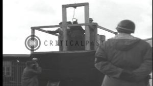 Execution of a German war criminal by hanging in Bruchsal, Germany after World Wa...HD Stock Footag