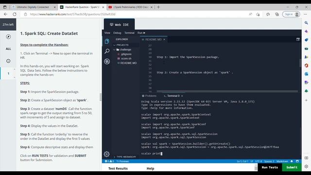 | Spark SQL | Create Datasets | Frescoplay | HandsOn | Hackerank |