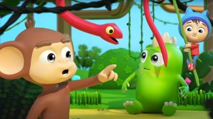 Мультфильмы Сина и Ло. Веселые песенки для детей про джунгли и обезьянок. Мультики для малышей