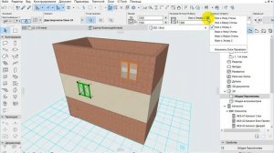 Archicad. Почему в 3d виде не вставляется окно в стену? Или вставляется в стену на другом этаже?
