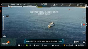 FIMI X8 Practice of Manual Orit targeting moving fishing boat -  Nov 19