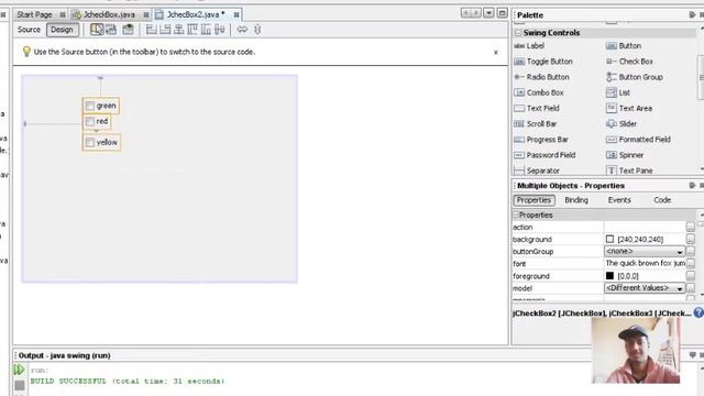 Java Swing Tutorial 17 - How to create JCheckBox - Part 2 смотреть онлайн