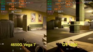 Ryzen 5 4650G (Vega 7) vs GT 1030 Gaming Test - 1080p in 6 Games
