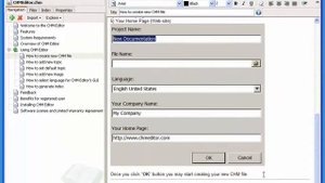 CHM Editor video tutorial