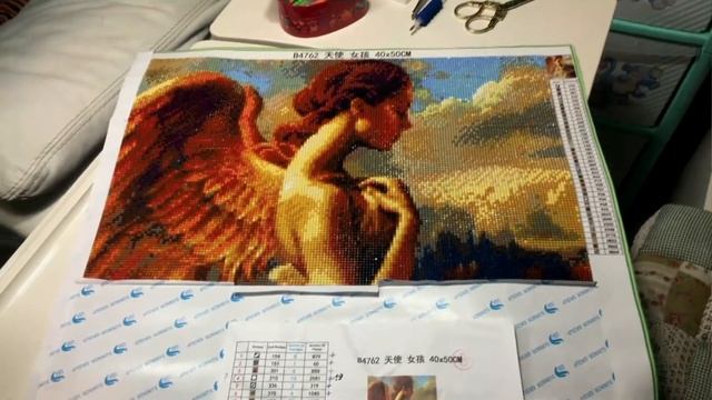 Алмазная вышивка. "Ангел" - отчет №1. Плюсы и минусы набора смотреть онлайн