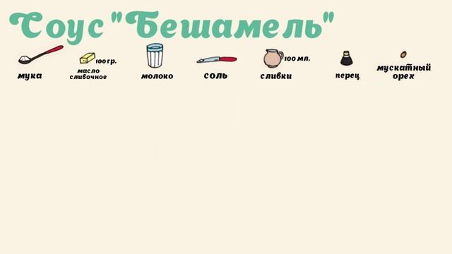 Готовим соус Бешамель Рецепт в рисованном видео