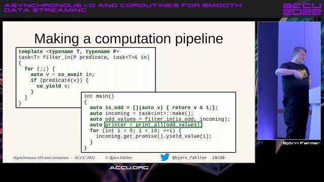Asynchronous I/O and Coroutines for Smooth Data Streaming - Björn Fahller - ACCU 2022 смотреть онлайн