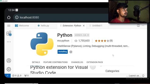 How to install Python On VS Code Android | Visual Studio Code Server | 2023 #coding