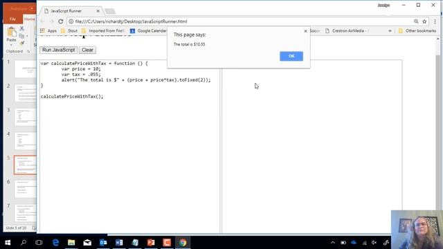 9a. JavaScript Functions - Writing a Function