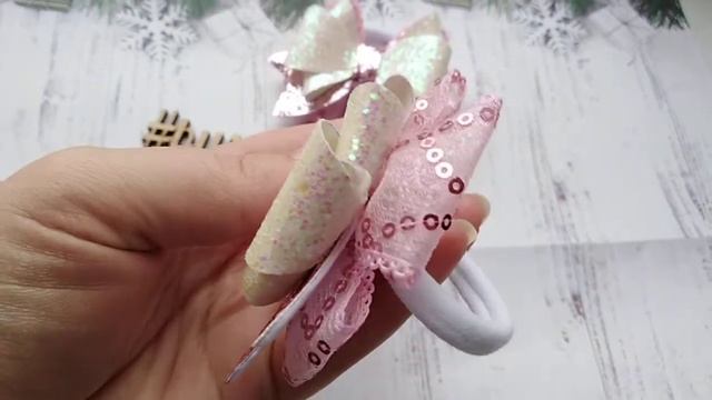 Бантики из кожзама