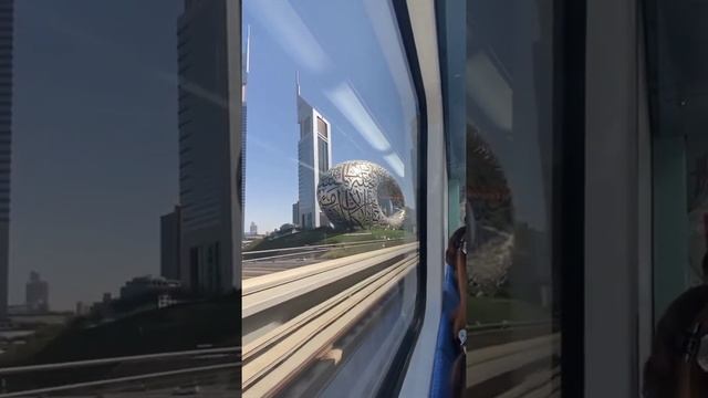 dubai metro from view museum of the future