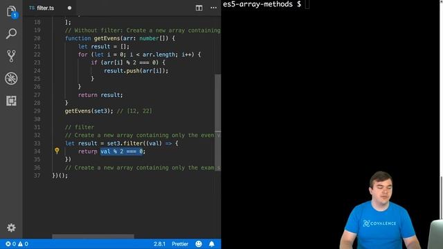 Using the JavaScript filter Array Method