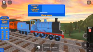 Sodor Fallout: Edward running from the explosion - Roblox