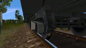Тележка пассажирского вагона КВЗ-ЦНИИ тип 1 в движении. Trainz 12.