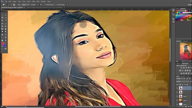 Digital oil painting photoshop tutorial/ dilki_uresha смотреть онлайн