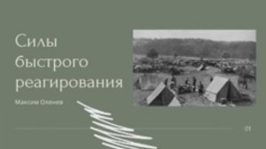 Выпуск 85-й. Силы быстрого реагирования. О системе частных мобилизаций в России нач. XX века.