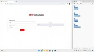 BMI CALCULATOR USING JS and Bootstrap