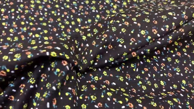 Микровельвет "Маленькие лютики на темно-коричневом", ш.1,1м, хл.-100%, 125гр/м.кв АРТ.11300 смотреть онлайн