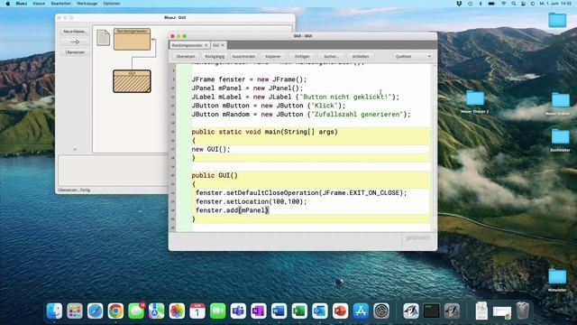 GUI 1: Einfache GUI mit Swing und AWT in Java / BlueJ смотреть онлайн