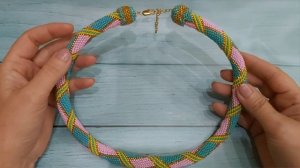 Анонс- жгут из бисера иглой в технике Peyote