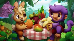 Сказка как  обезьянка и заяц подружились.