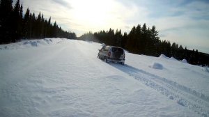 Нива, Шнива: тест зимней и  "не зимней"  резины по снегу