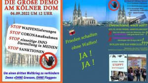 04.09.2022 Кёльн! Демонстрация против действий немецкого правительства. Интервью с организаторами.