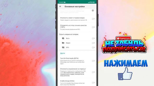 Настройка gbwhatsapp. Включение всех функций GBWhatsapp 2022