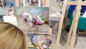 Пишем пионы маслом - пошаговый видео-урок: как нарисовать пионы на холсте