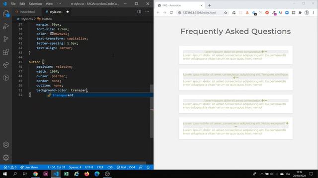 [ HTML - CSS ] - Accordion Faq Cards